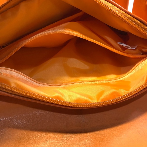 Orange Leather Shoulder Bag Purse unbranded - Picture 8 of 16